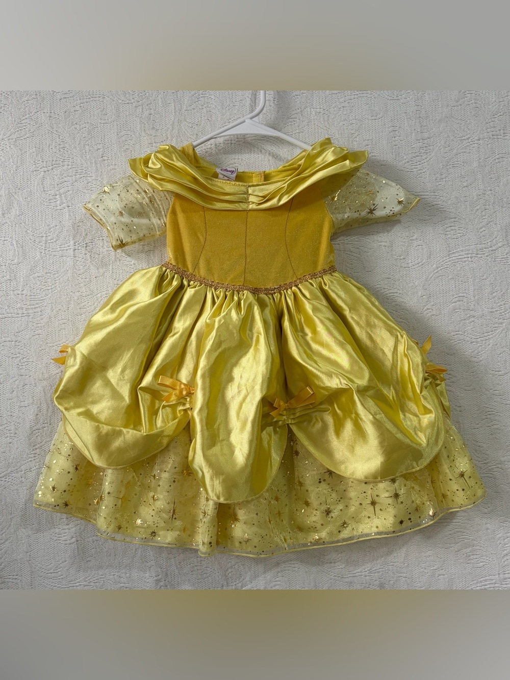 Disney Princess Beauty & Beast Belle  Ballgown Costume Gold Dress Size 9months